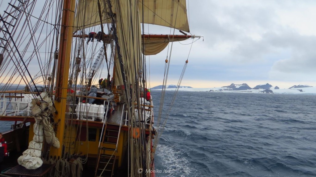 Bark Europa auf dem Weg zur Hope Bay, Antarktika