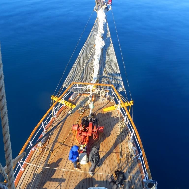 vom Mast der Bark Europa - strahlendes Blau im Weddell-Meer